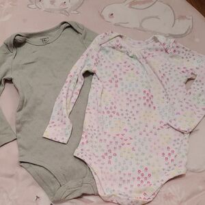 Carter's And Garanimals Long-Sleeve Baby One-Pieces - Pink Floral & Sage